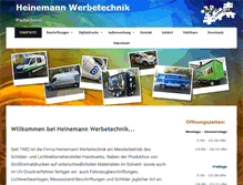 Tablet Screenshot of heinemann-werbetechnik.de